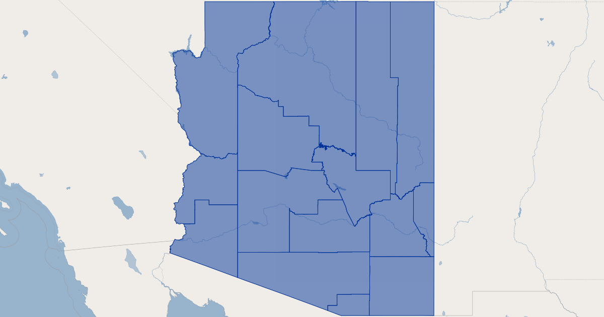 Arizona County Boundaries Gis Map Data State Of Arizona Koordinates