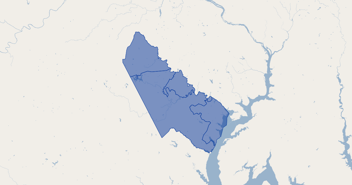 Prince William County Virginia Congressional Districts GIS Map Data