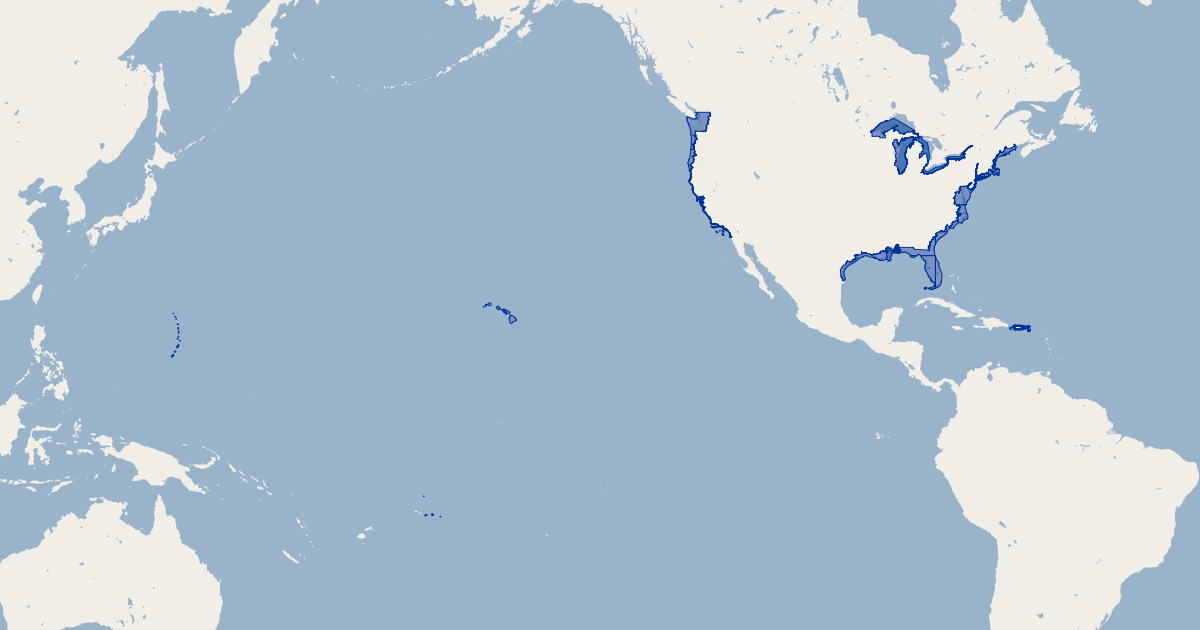 US Coastal Zone Management Act Boundary World GIS Map Data US   1200x630 