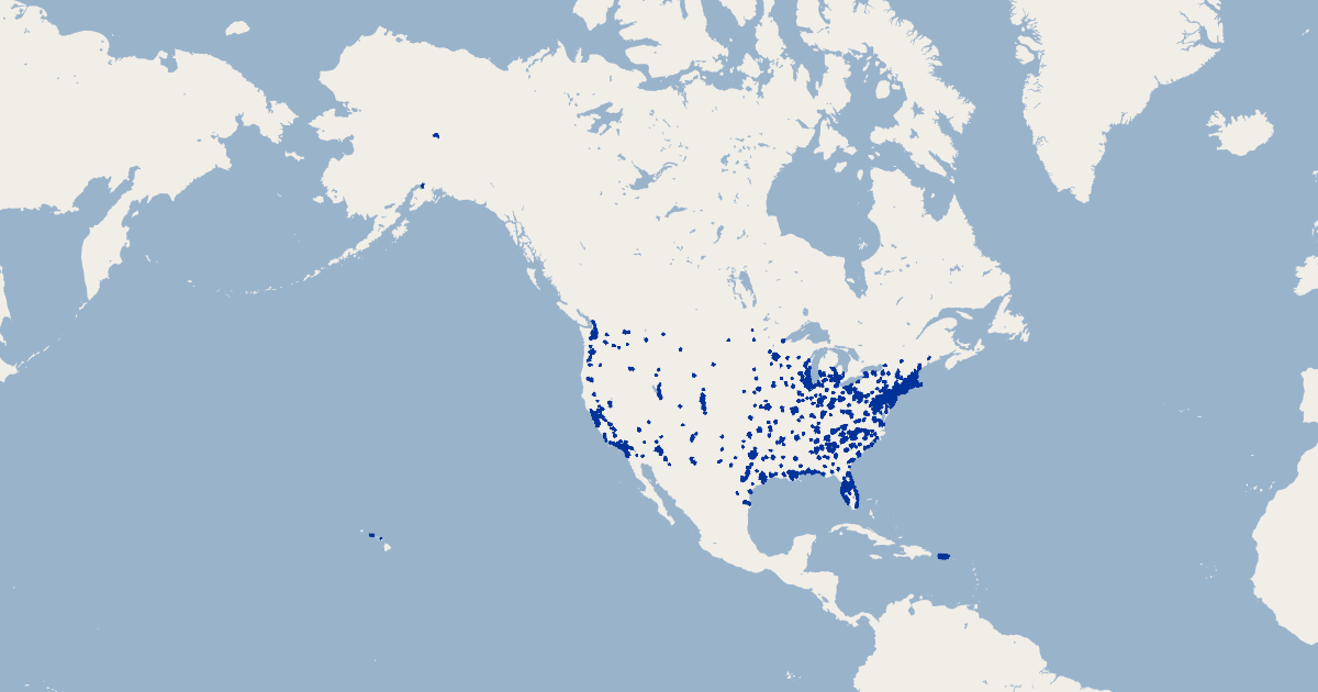 US Urbanized Areas | GIS Map Data | U.S. Census Bureau | Koordinates